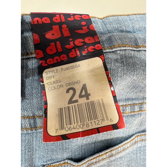 VTG Y2K Zana Di Women’s Wide Leg Jeans Plus Size 24 Belted NWT Baggy Boho Skater - Picture 3 of 16